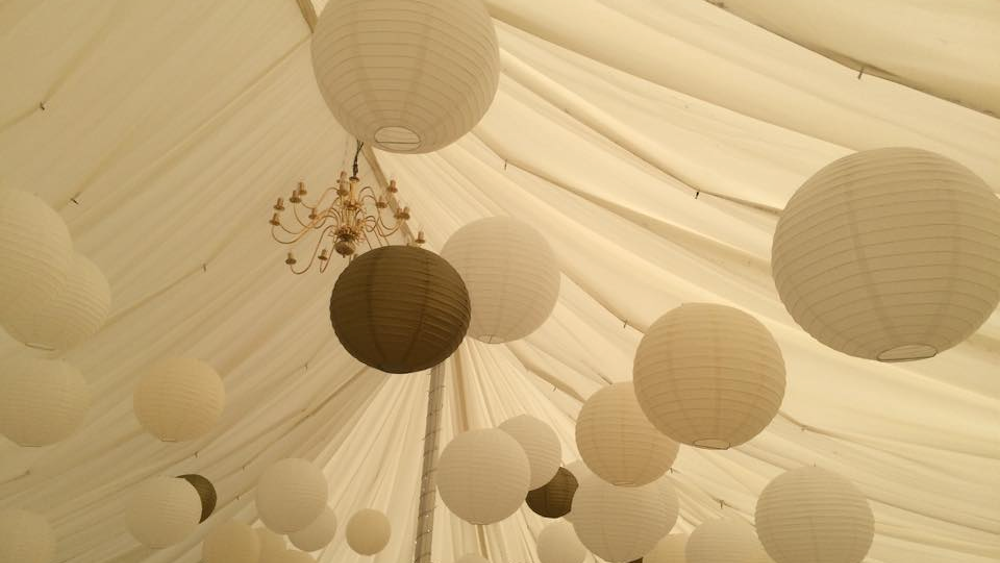 Cream and Gold Lanterns at Blickling Hall Gardens Hanging Lantern Company
